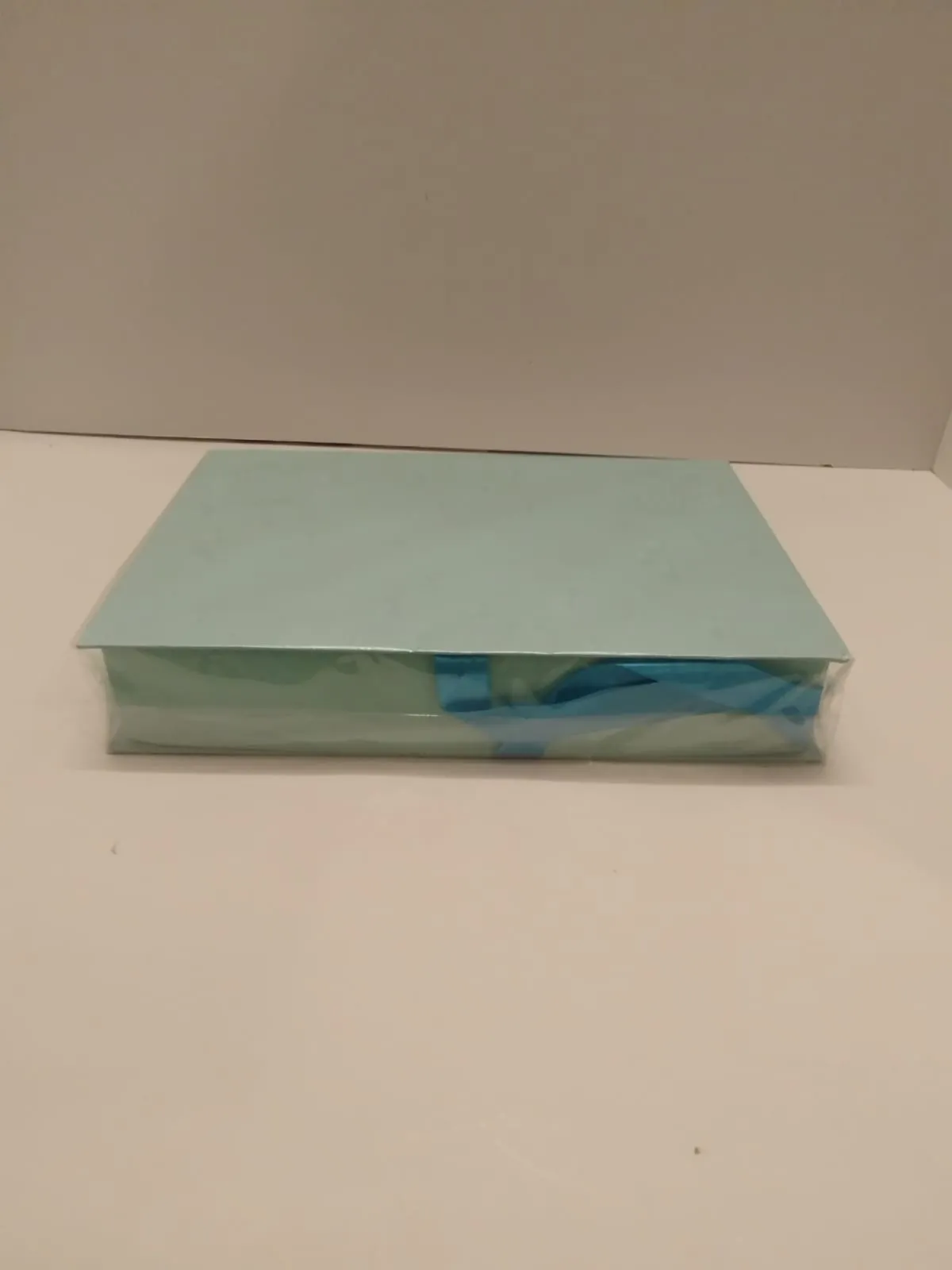 Powder blue rectangular box Size 15x10 inches Height 3 inches