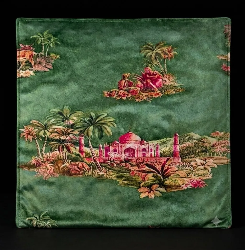 Green Lotus Pond Cushion Cover (11)