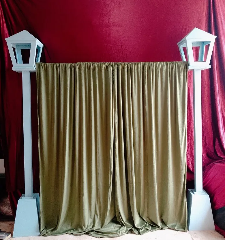 Olive Gold Velvet Curtains