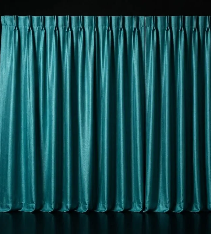 Teal Blue Chiffon Curtains (11)