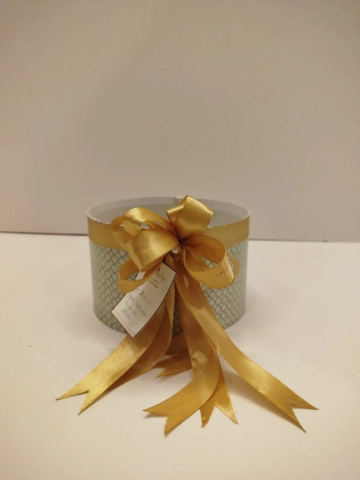 Green printed box Size 8x8 inches Height 5 inches