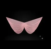 Pink Butterfly Swag Drapes (4)