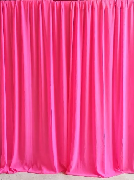 Bright Pink Chiffon Curtains (9)
