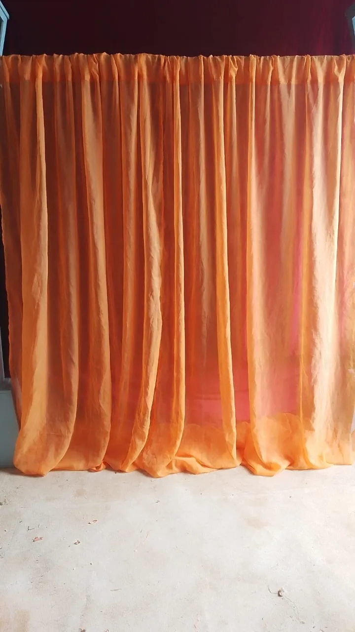 Orange Yellow Chiffon Curtains (5)