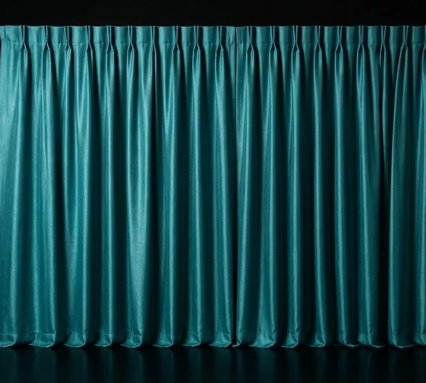 Teal Blue Silk Backdrop Curtains (24)