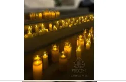 Glass Jars with candles 9 Inches