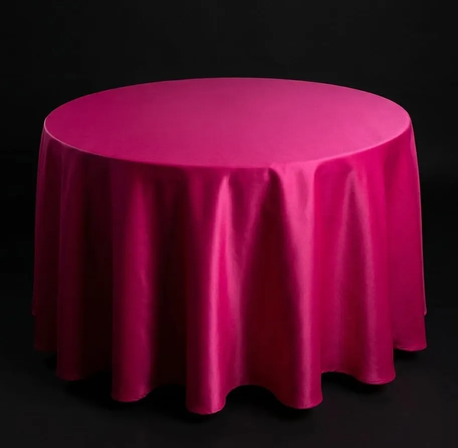 Dark Pink Silk Tablecloths (3)