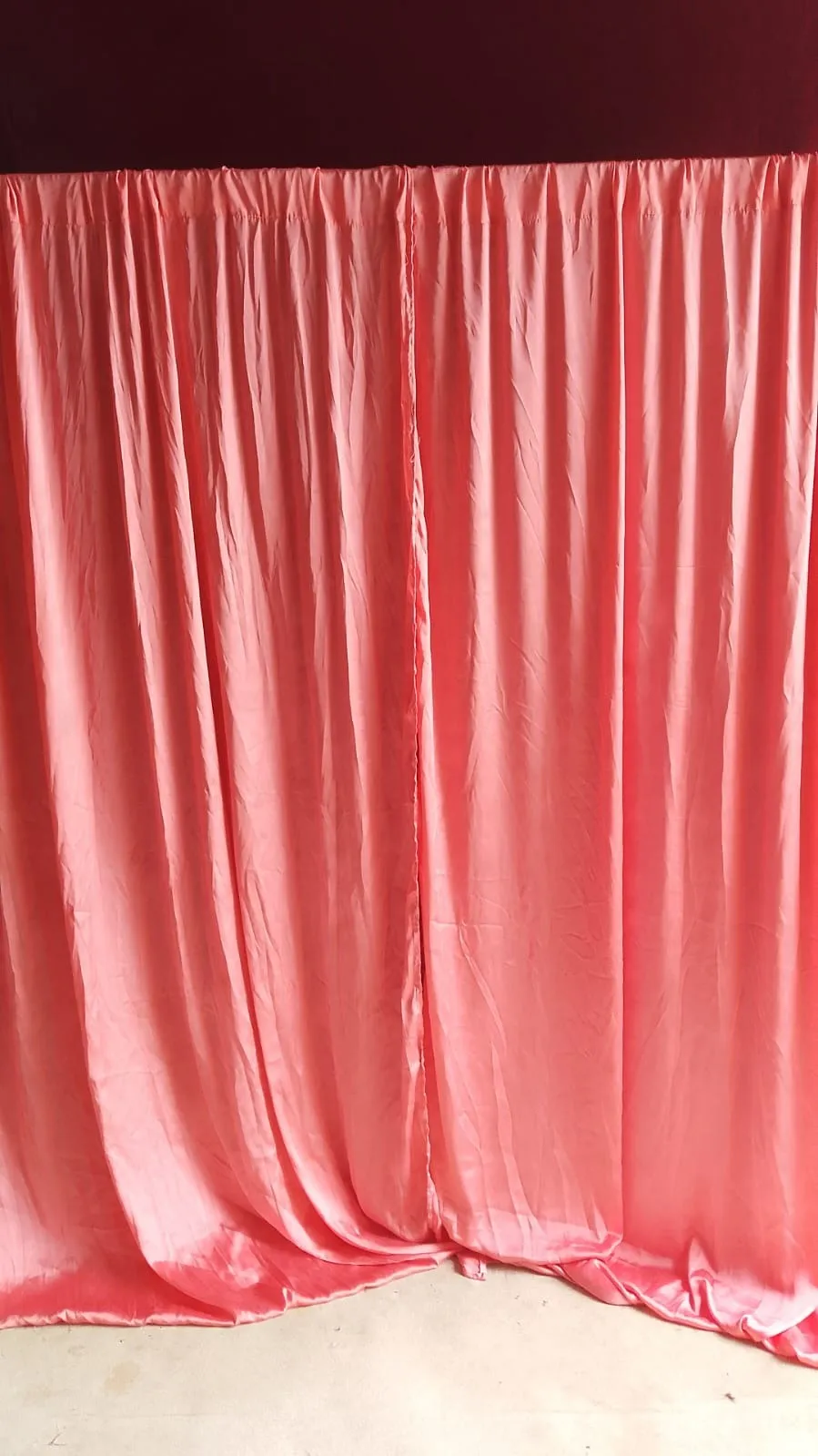 Pink Silk Backdrop Curtains