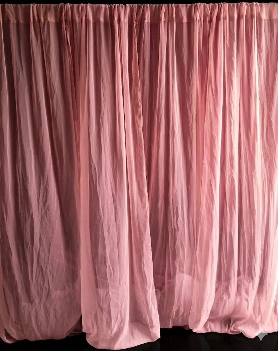 Light Pink Chiffon Curtains (14)