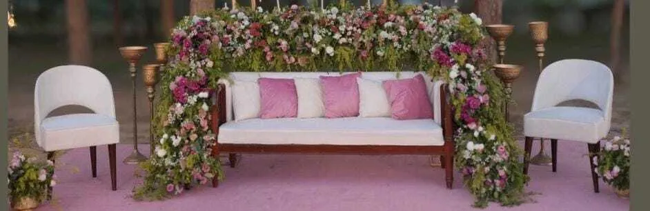White Cane Back Stage Sofa