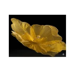 Yellow Organza Lotus Flower