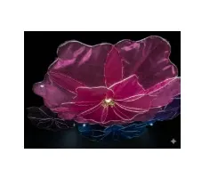 Shocking Pink Organza Lotus Flower