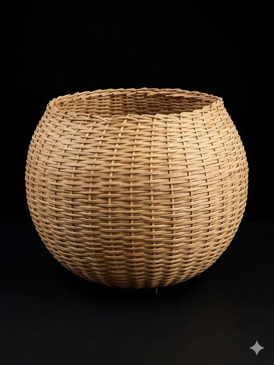 Cane Round Basket