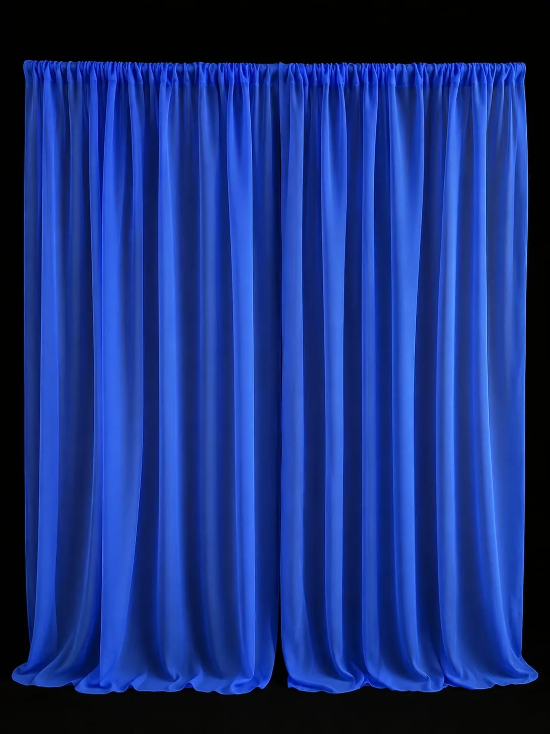 Royal Blue Chiffon Curtains (10)