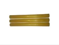 yellow thick fluted diner candles