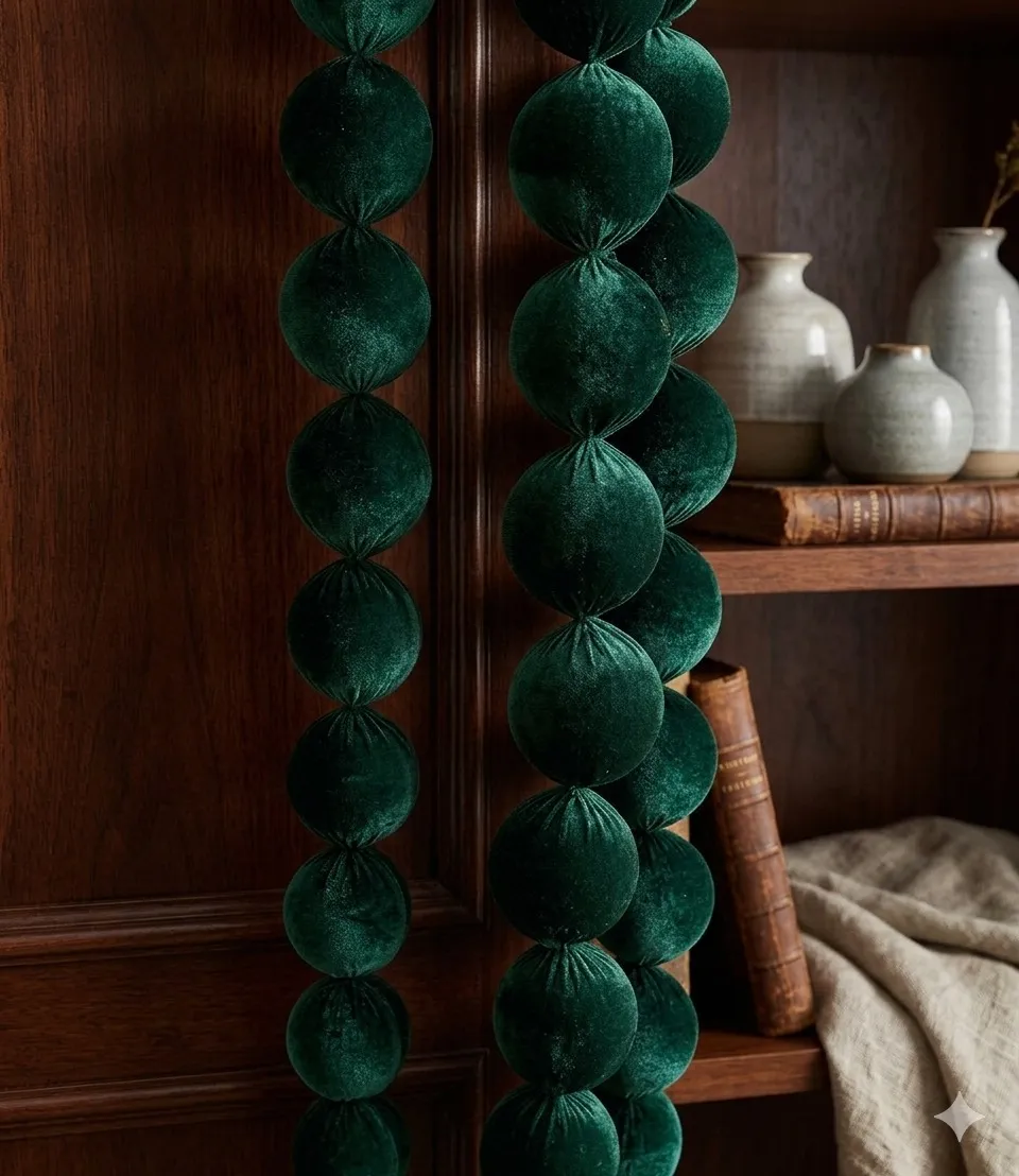 Emraled Green Valvet Ball String