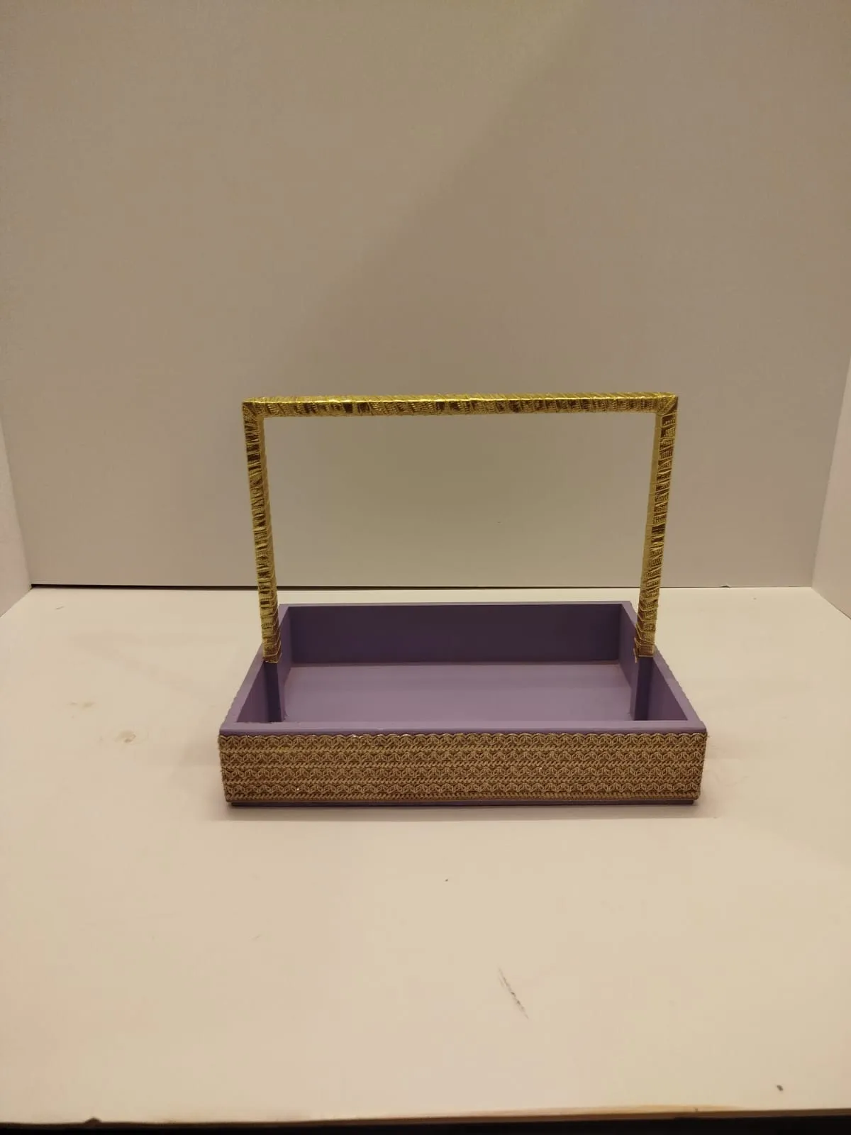Wooden lilac handle tray Size 9x13 inches