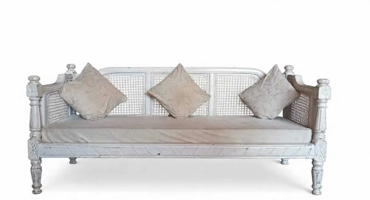 Off-white Cane Back Lounge
