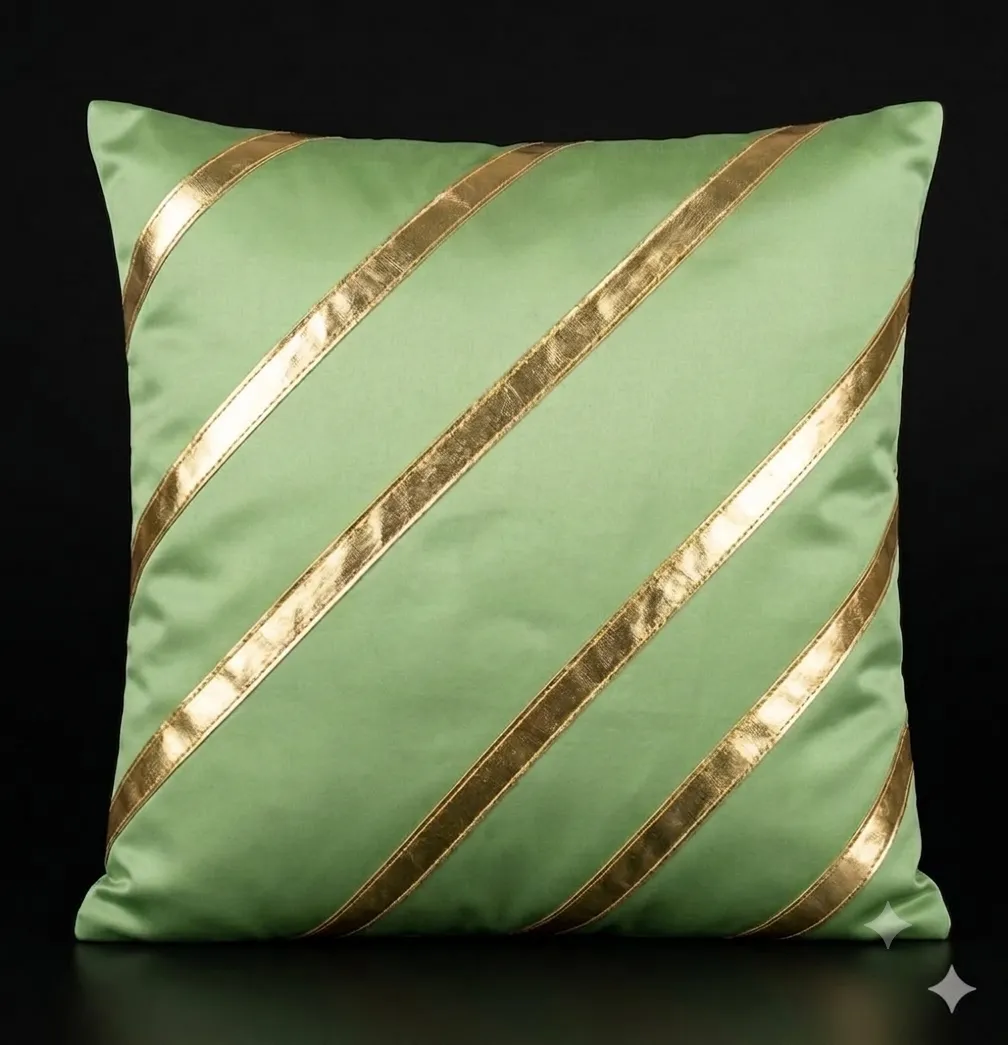 Green & Gold Cushion Cover