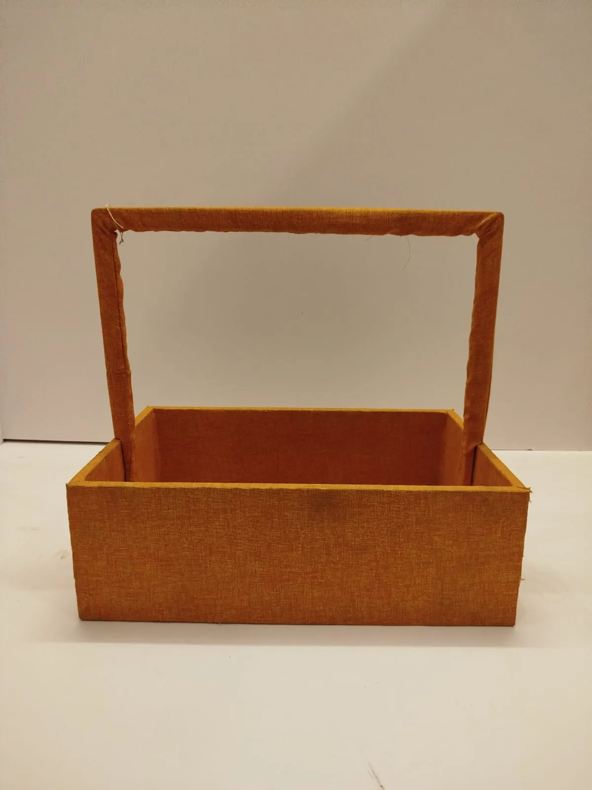 Fabric mastard basket Size 10x15 inches Height 5 inches