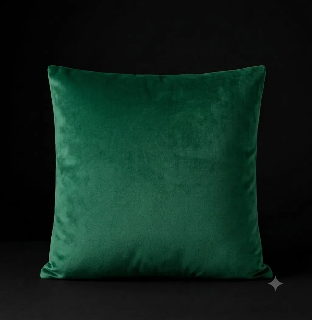 Dark Green Velvet Cushion Cover
