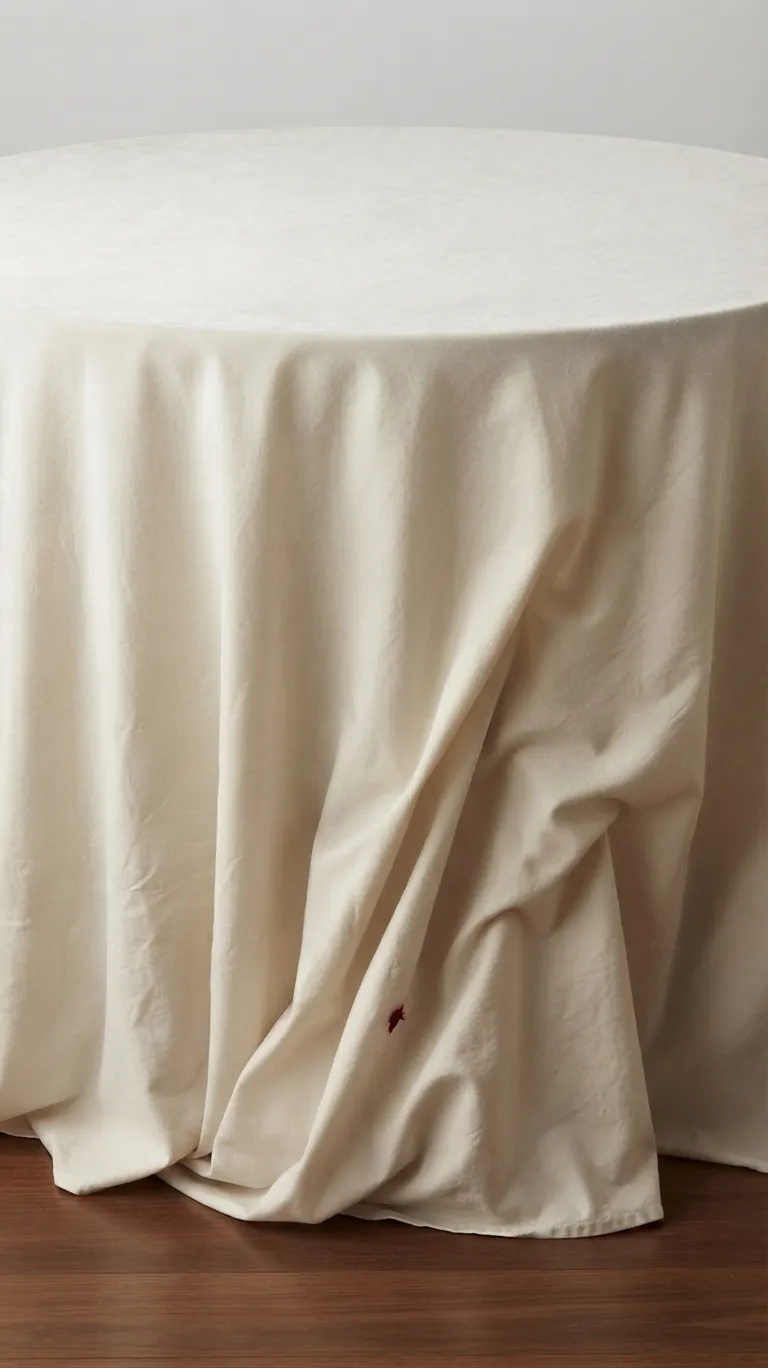 White velvet Table Cloth 22' x 40