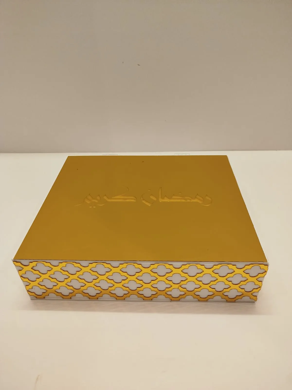 Acrylic ramzan box size 12x10 hight 3