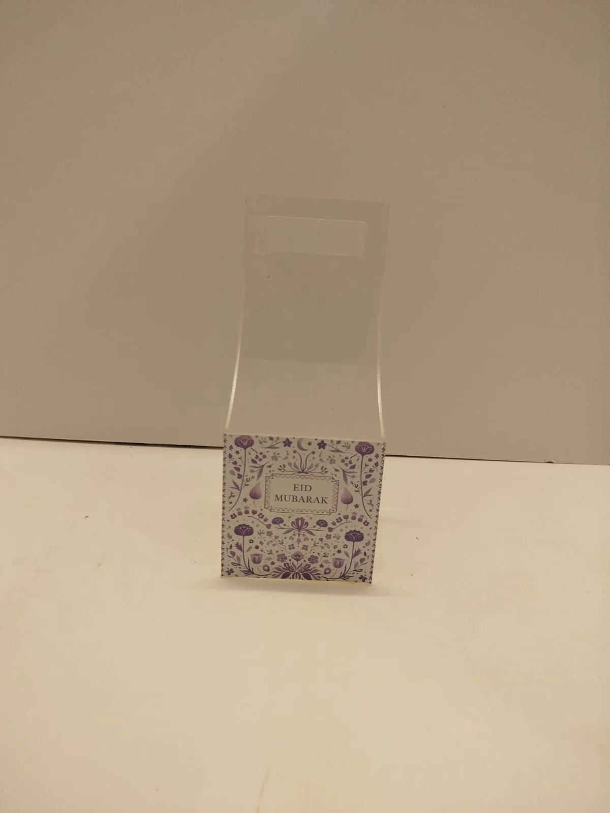 Transparent Acrylic box Size 5x5 inches Height 12 inches