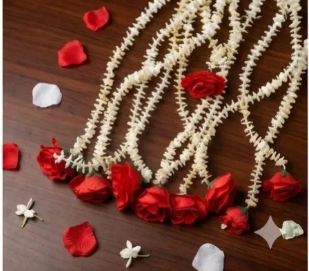 Motia Cluster with Red Rose
