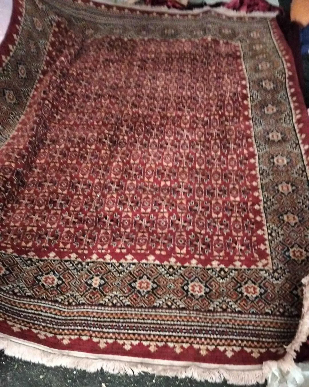 Maroon Patterned Rug 10' × 6.5'