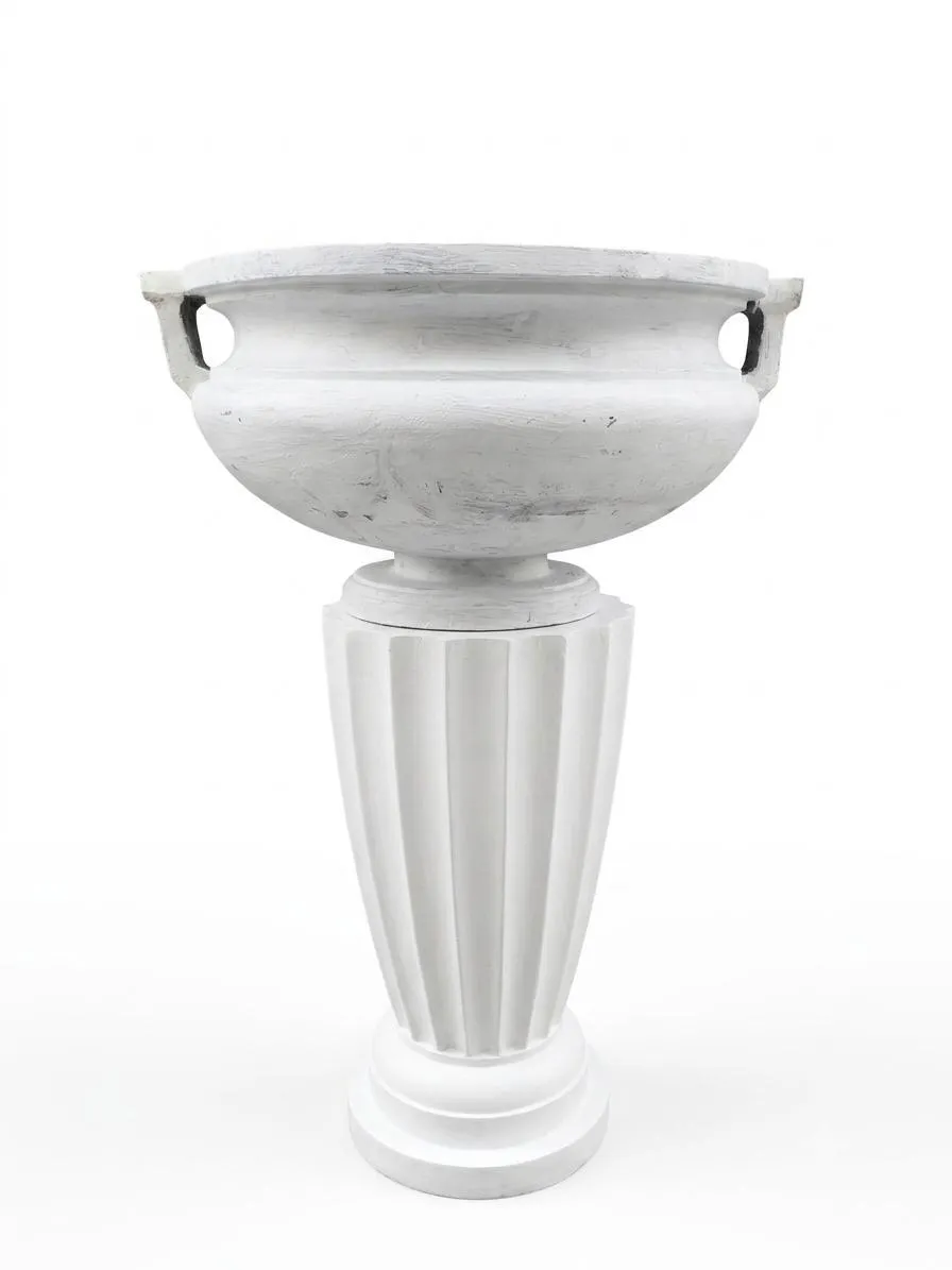 White Padestal Urn 5ft