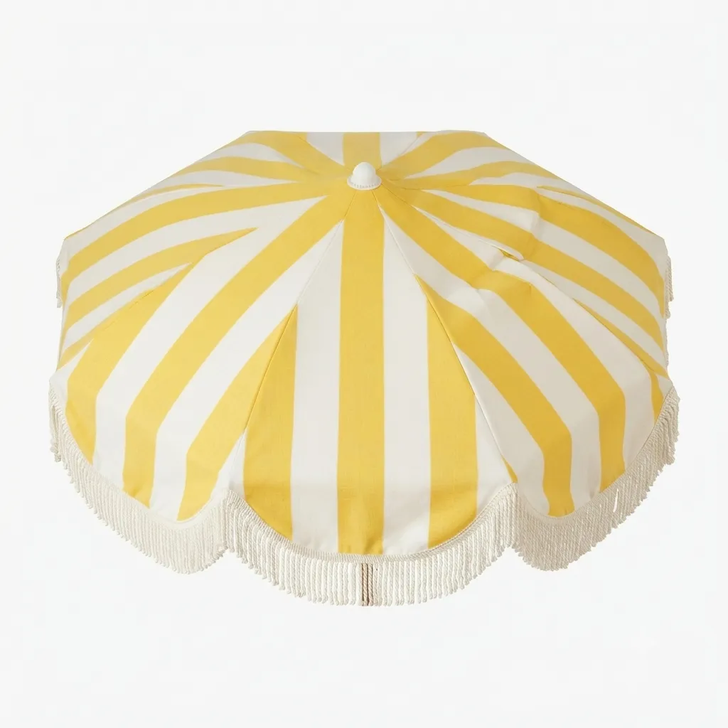 white and Yellow Umbrellas