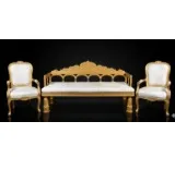 Stage Sofa Set White & Gold