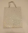 white & Gold Gift bag medium 