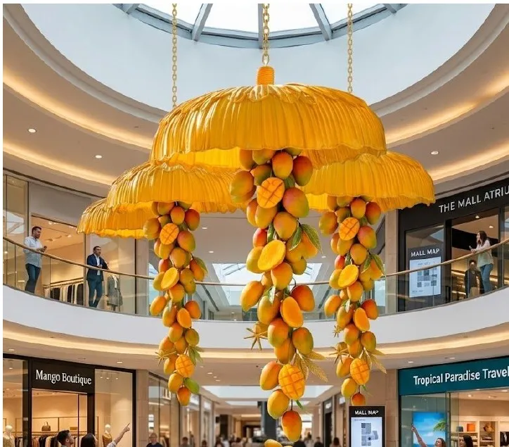 Hanging Fiber Umbrellas