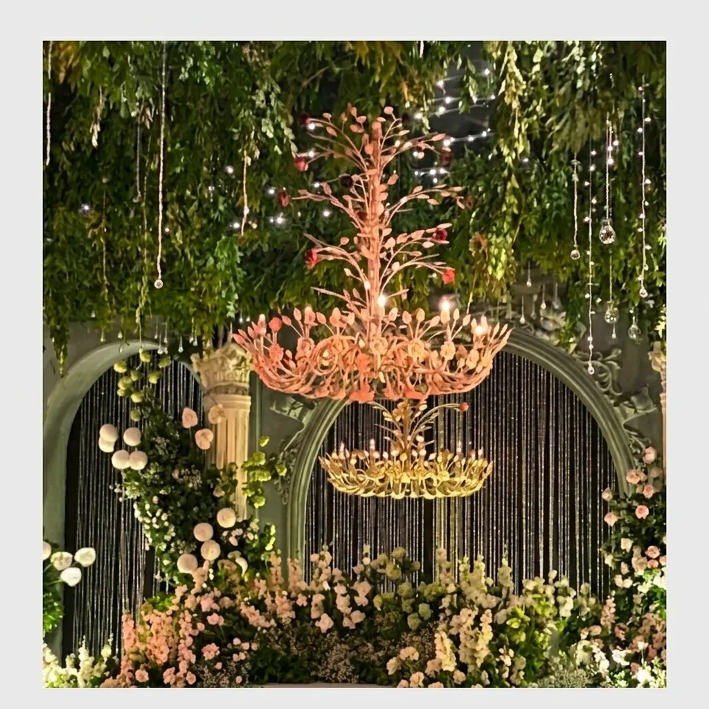 Iron Rose chandeliers 