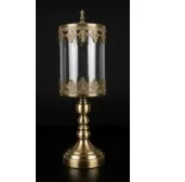Golden Glass Hurricane Candle Holder (13)