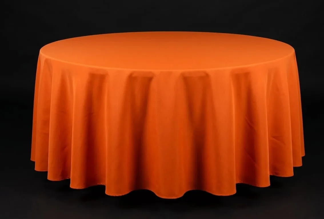 Bright Orange Round Tablecloths (12)