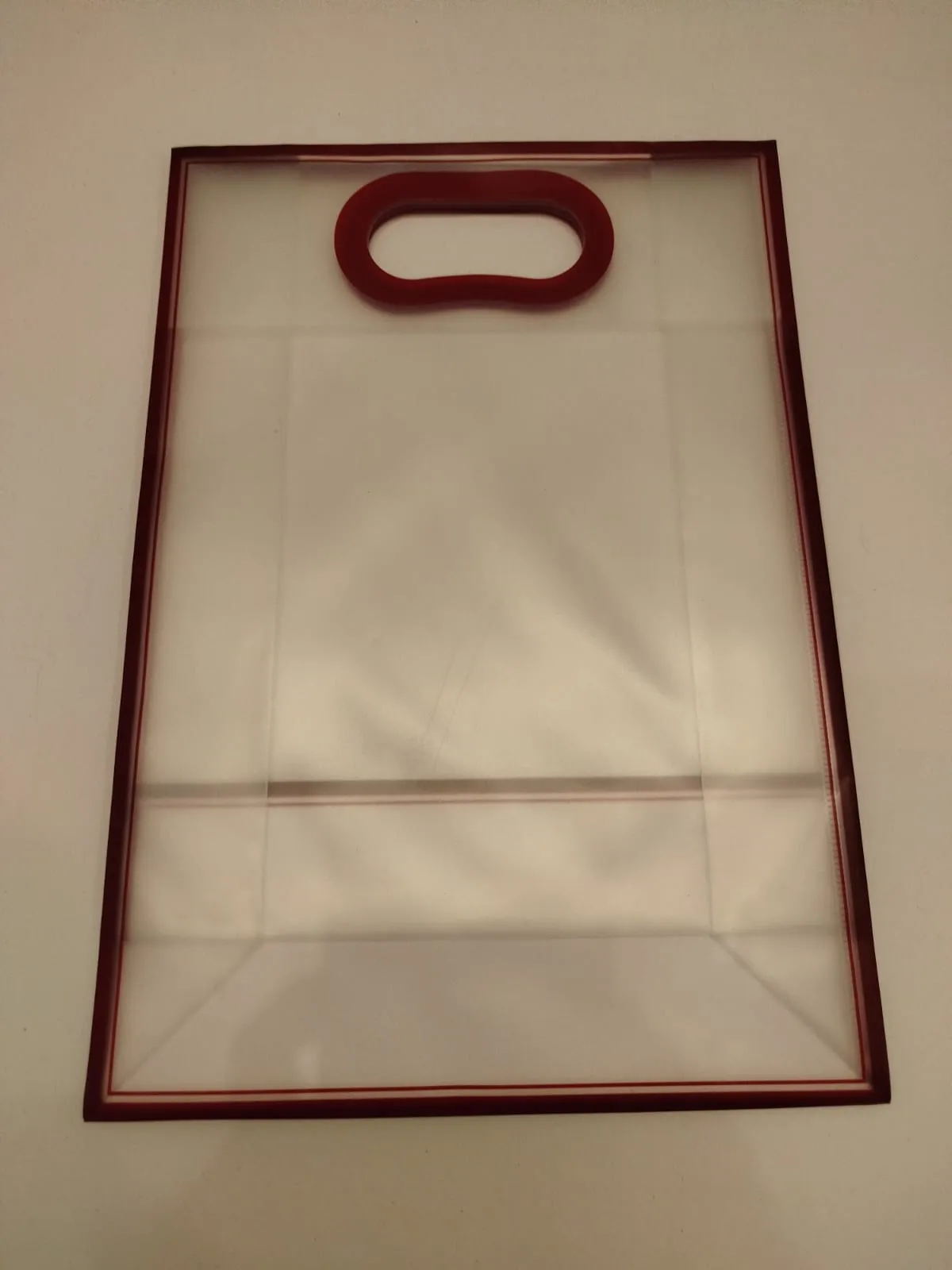 Maroon Transparent gift bag
