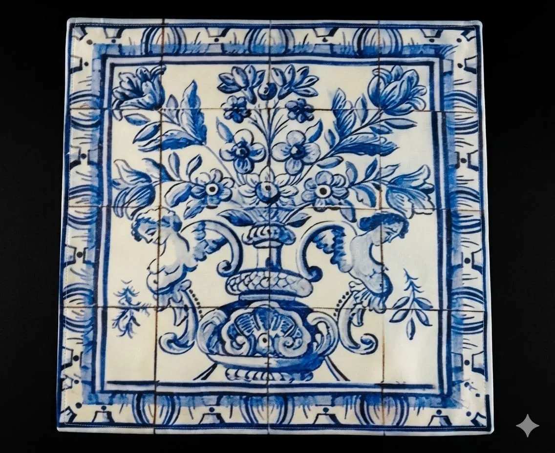 Blue & White Cushion Cover