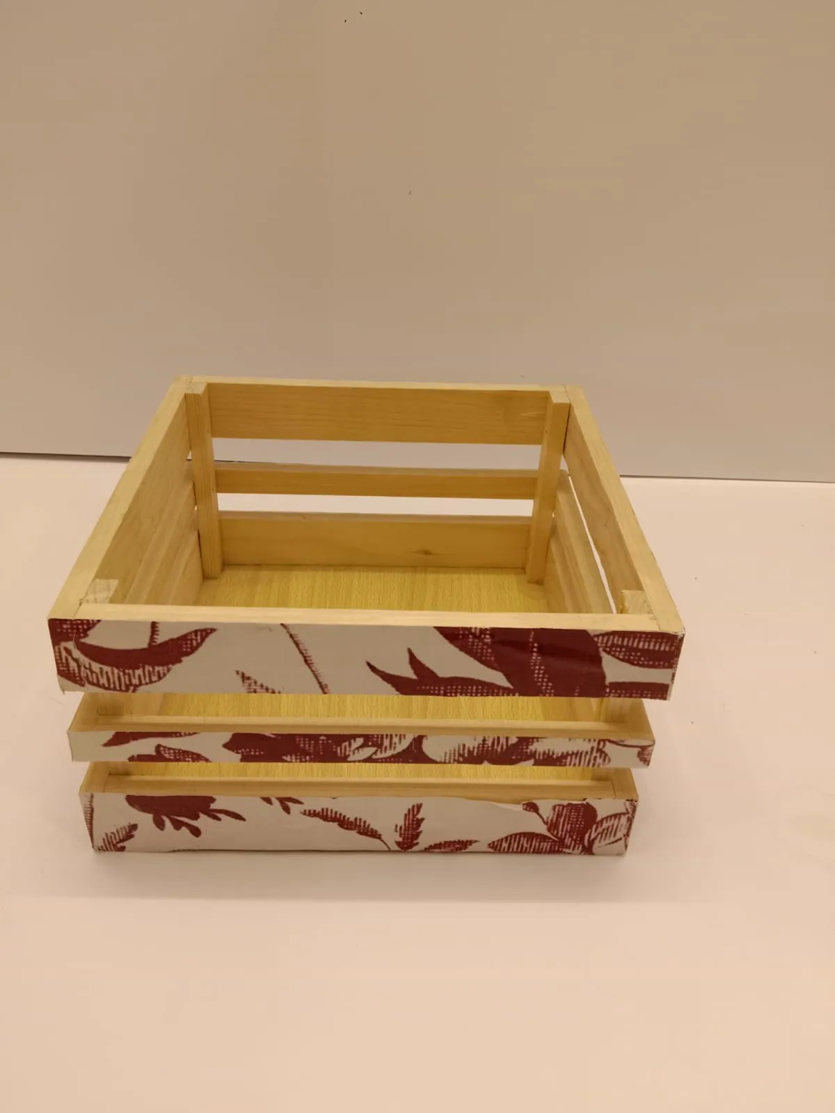 Printed wooden crate Size 10x10 inches