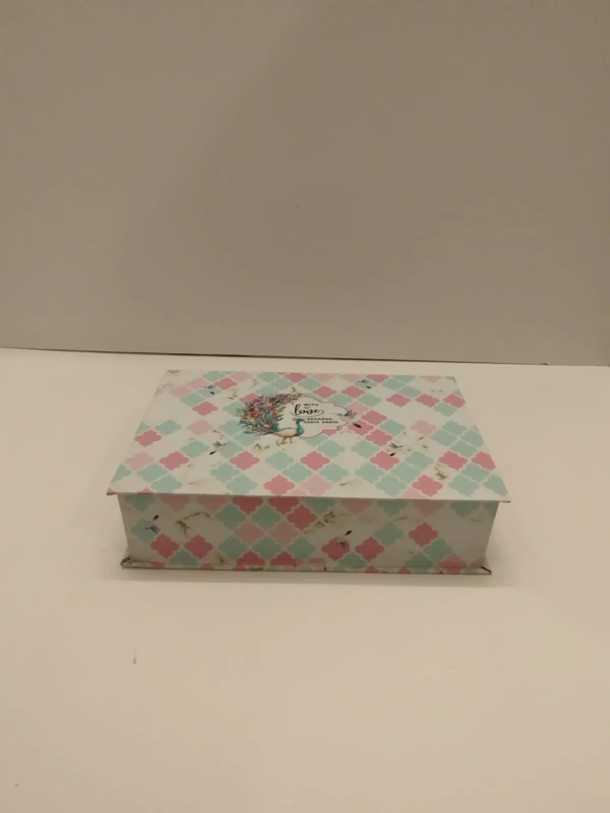 Printed rectangular box Size 13x9 inches Height 4 inches