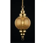 Hanging Golden Moroccan Lantern (6)