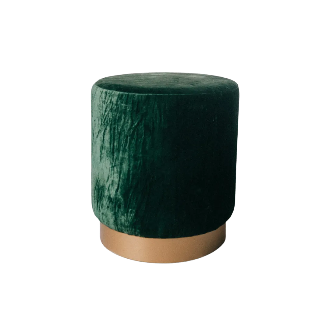 Green Circle Ottoman 