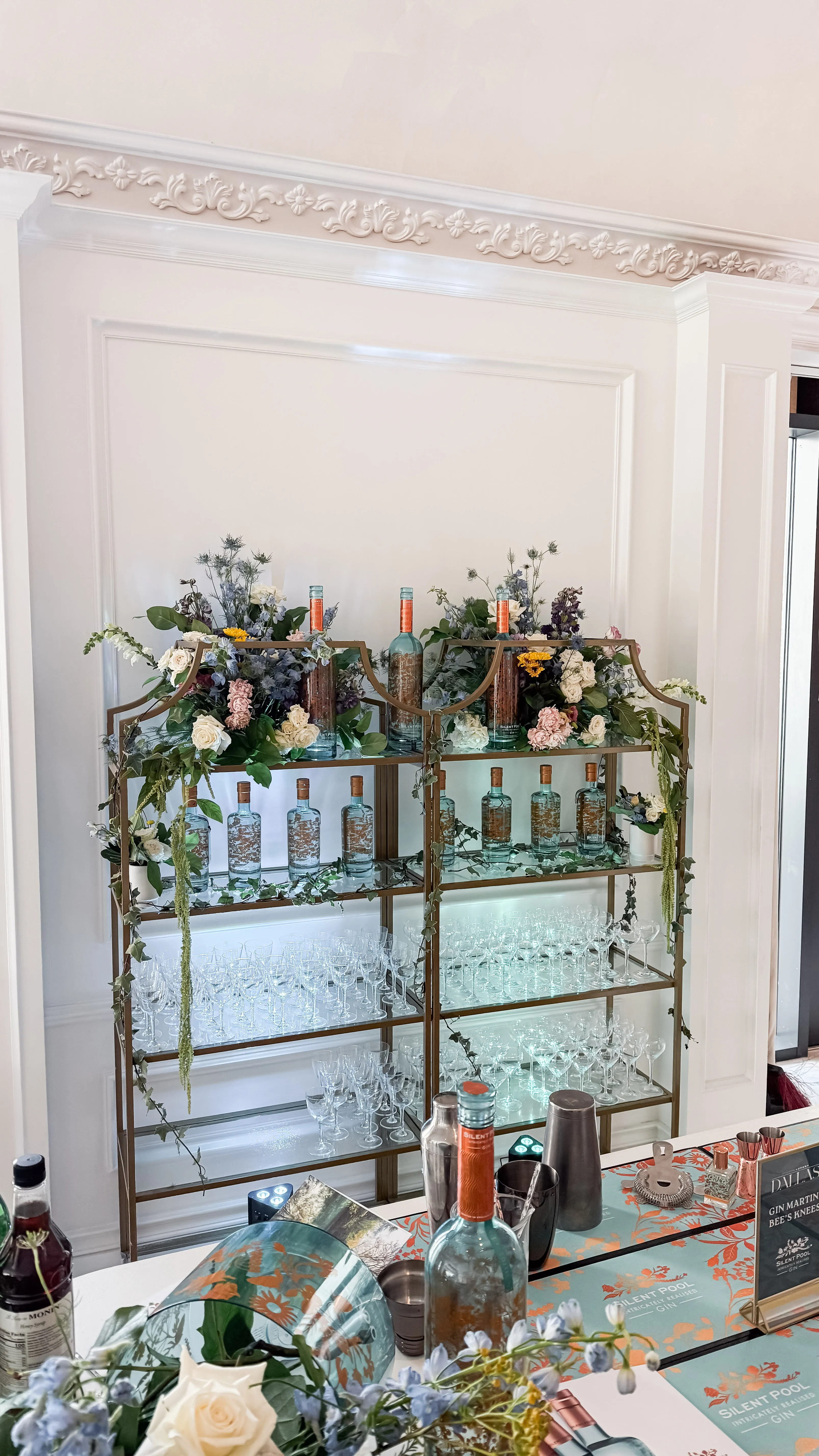 Gold Accent Shelving