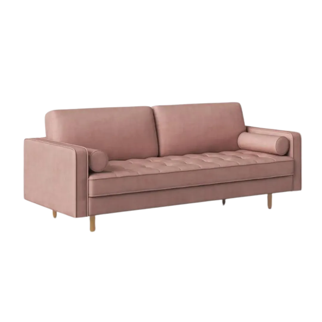 Aurora Pink Velvet Couch