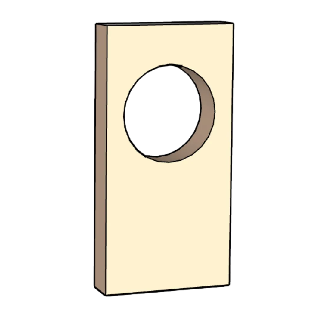 Three Dimentional Rectangle Circle Cut Out - 8ft x 4ft