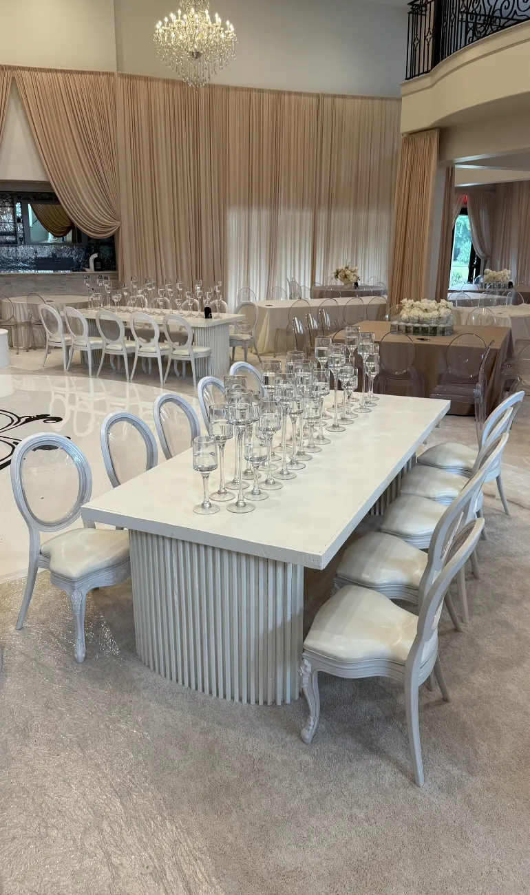 Rippled 8ft Dining Table