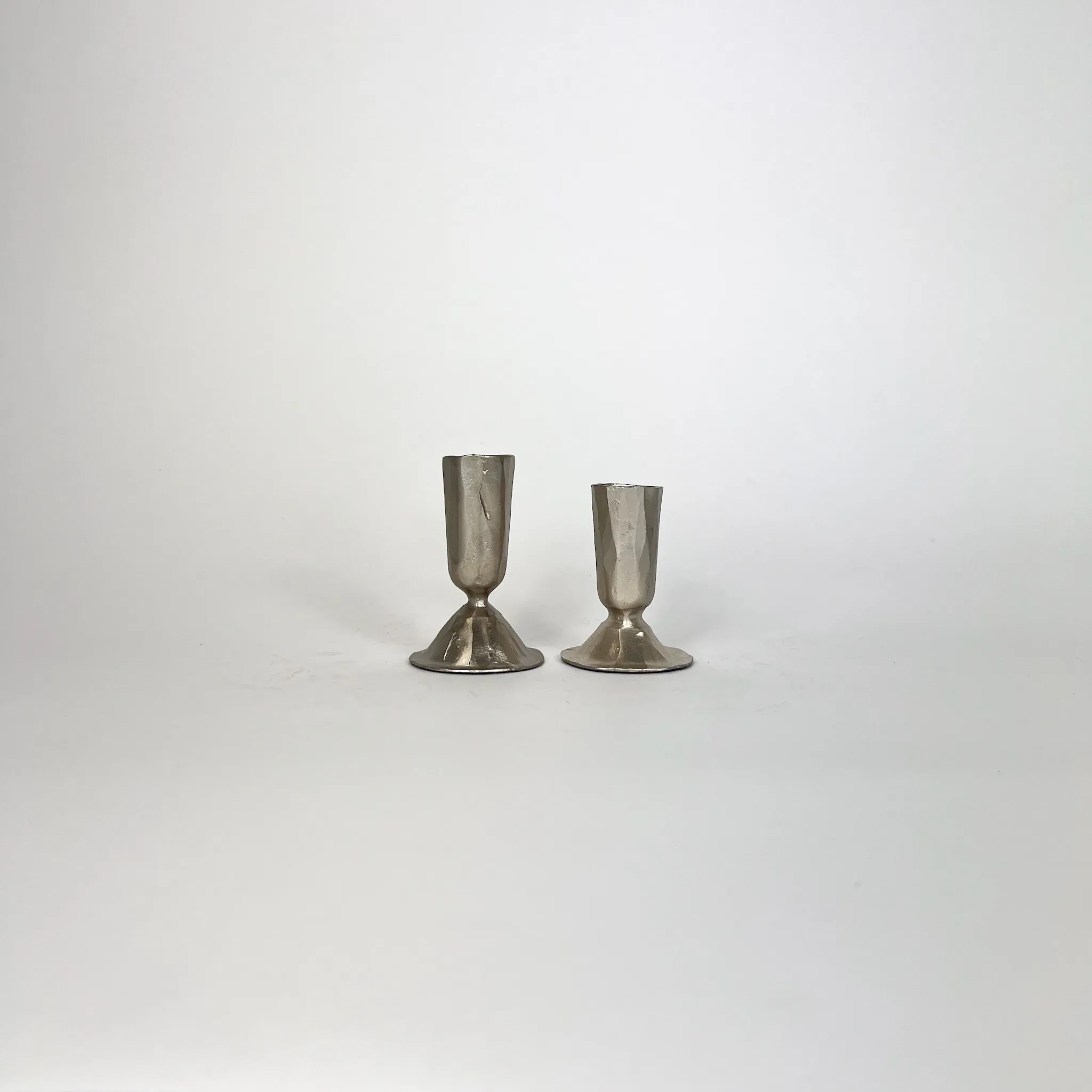 CAST SILVER TAPER HOLDERS
