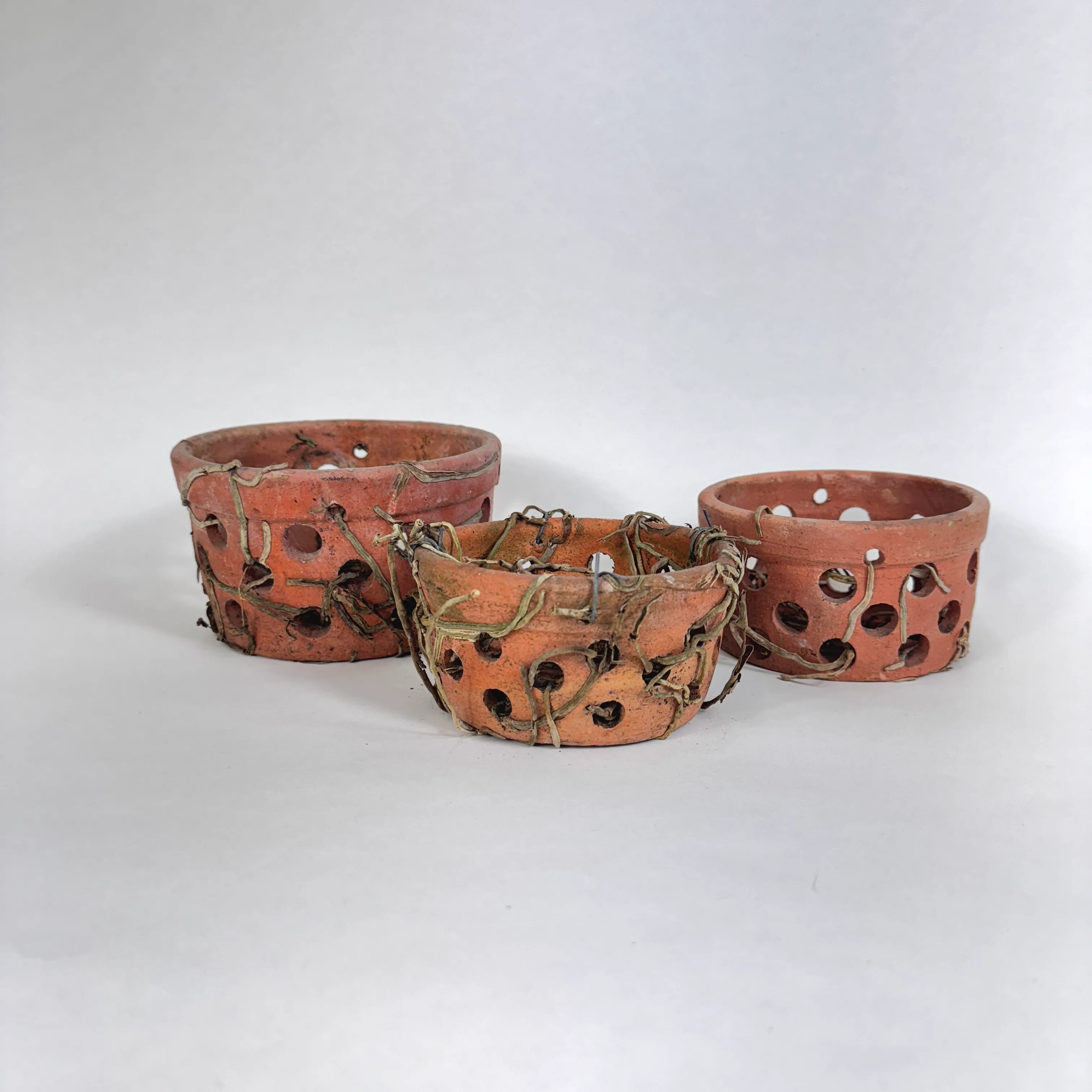 TERRA COTTA ORCHID POT SET/5